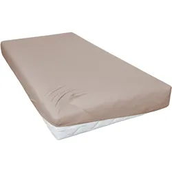 Spannbettlaken 150x200 taupe (BT 150x200 cm) - braun - BT 150x200 cm