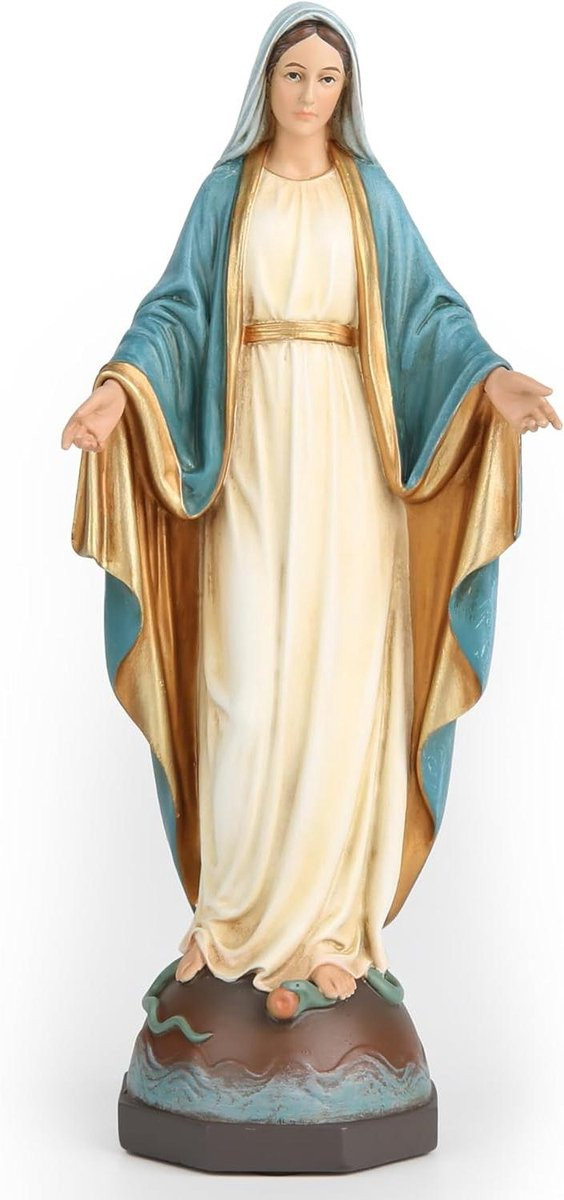 Handgeschilderd Maria Religieus Beeld voor Woondecoratie, Hoogte: 178 cm