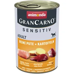 animonda Gran Carno Sensitiv Adult 400g Dose Hundenassfutter Sparpaket 12 x 400 Gramm Reine Pute + Kartoffeln