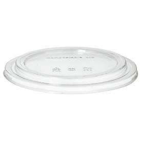 Deckel Papstar pure, Ø 184 mm, für Salatschalen (1300 ml), 50 Stk., nachwachsende Rohstoffe, PLA, transparent