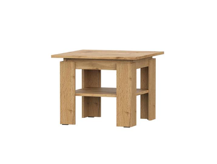 Komodee Couchtisch Sola Sto1 Zusätzliches Regal Eiche Wotan, Kunststoff, 55x43x55 cm, Wohnzimmer, Wohnzimmertische, Couchtische