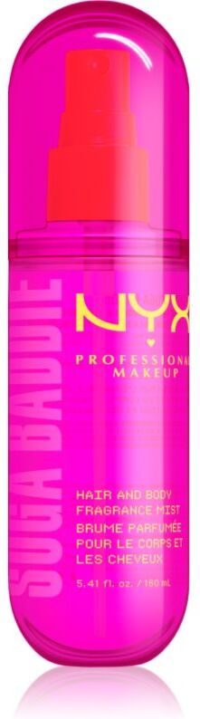 NYX Professional Makeup Fat Oil Body brume parfumée pour cheveux et corps avec parfums Suga Baddie 160 ml
