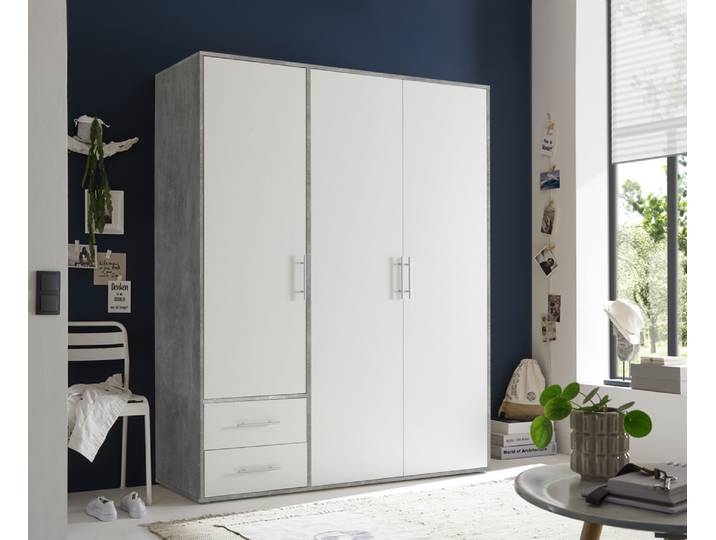 Pol Power Valencia Kleiderschrank Laminat 3 Türen 155x195x60 cm