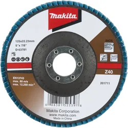 Makita Fächerschleifscheibe 125 mm Z40 - D-63781