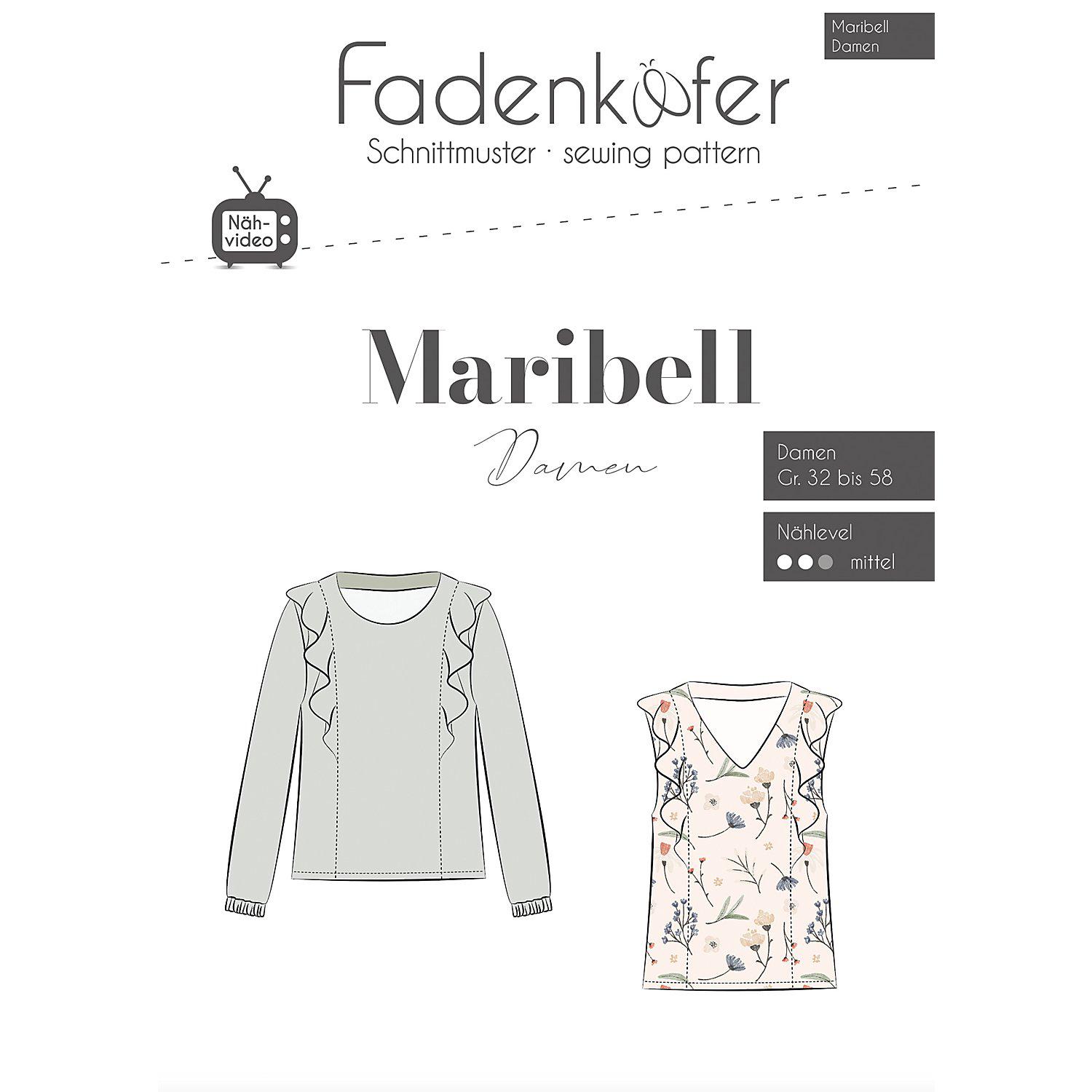 Fadenkäfer Schnitt "Bluse Maribell" für Damen