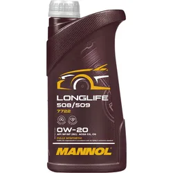0W-20 Mannol 7722 Longlife 508/509 Motoröl 1 Liter