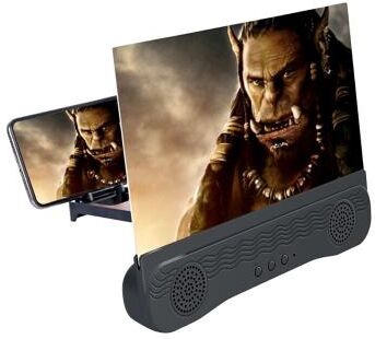 LightInthebox 4 In1 Bluetooth 5.0 Mobile Phone Screen Magnifier 3D Enlarger 12inch Magnifying Bracket Desktop Holder Stand for Phone