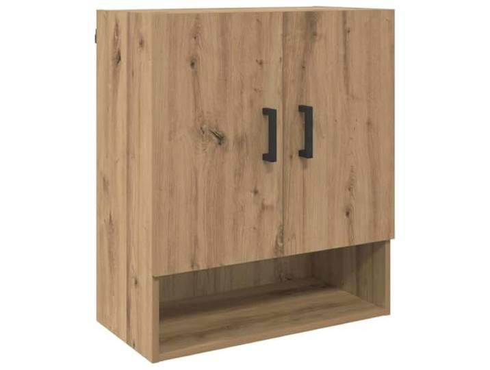 QINXIXINAIXI Wandschrank 60 x 31 x 70 cm Holzwerkstoff Artisan-Eiche Wandmontage,4 Brettregale,Türen mit Scharnieren,Stangengriffe,matt,feuchtigkeitsableitend
