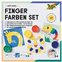 folia Fingerfarben-Set »HAPPY SAFARI« 17 Teile mehrfarbig