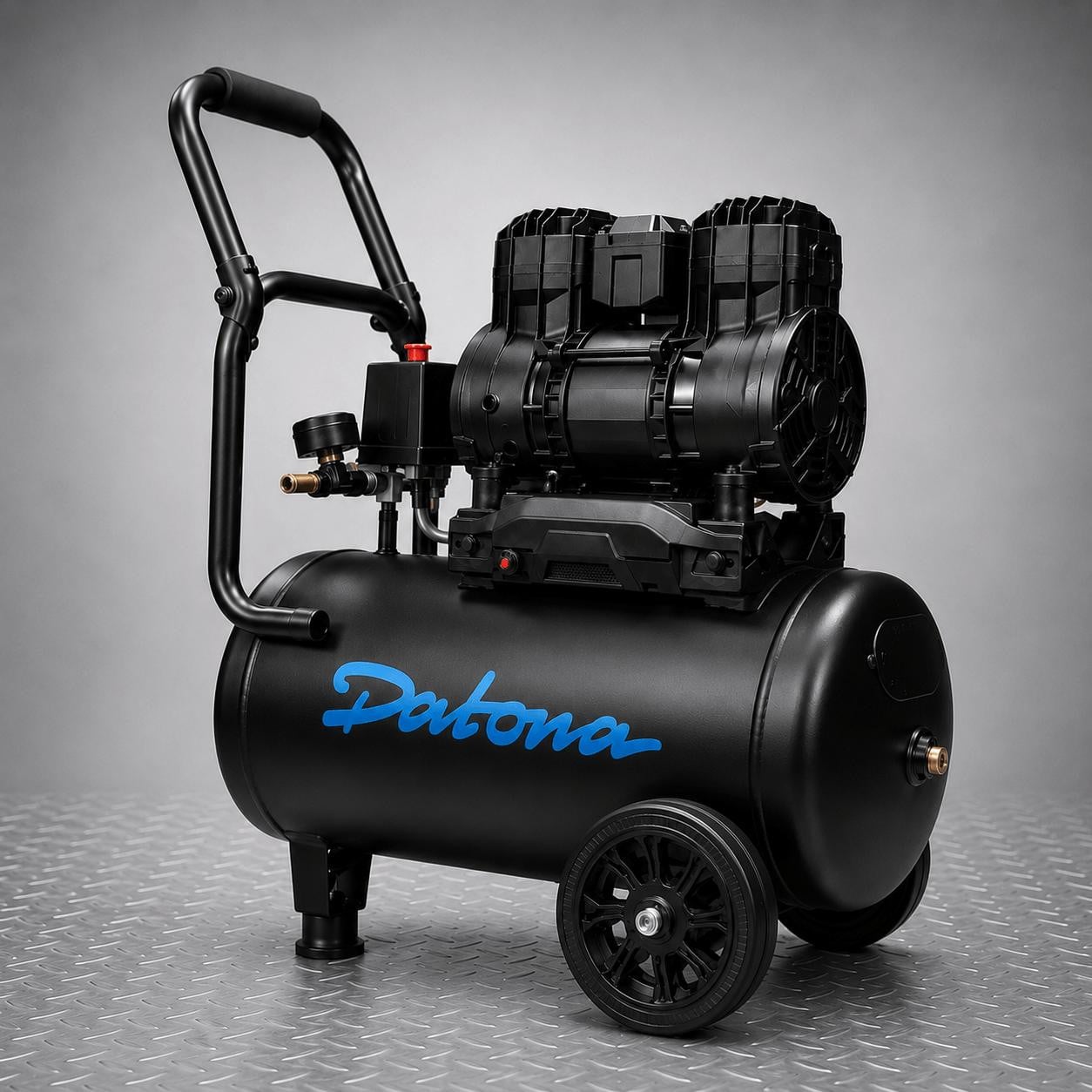 Datona Stille compressor 24L - Olievrij en verrijdbaar voor luchtgereedschap