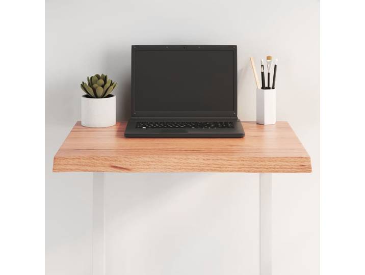 vidaXL Tischplatte 60x40x(2-4) cm Massivholz Behandelt Baumkante