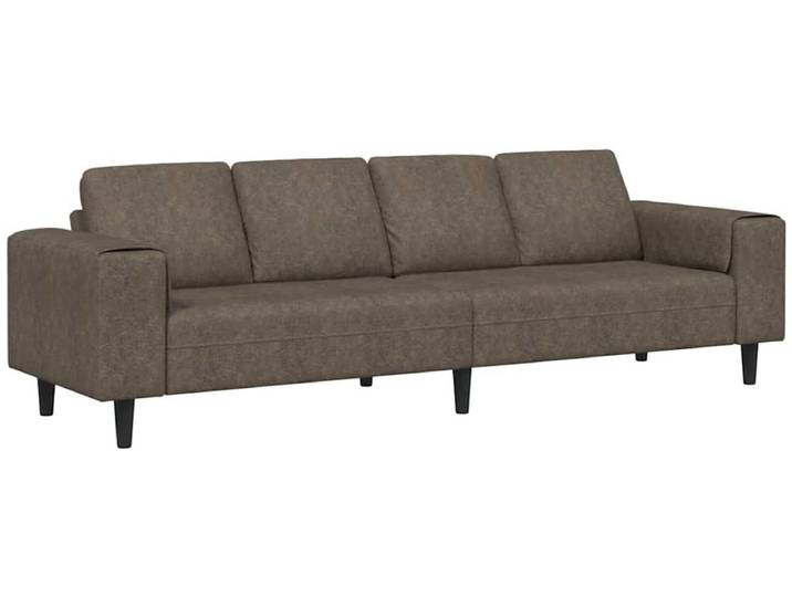 vidaXL - Woonkamerbank - Donkergrijs - 250 - x - 77 - x - 76 - cm