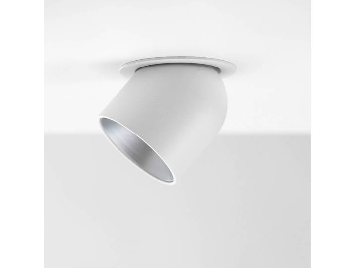 The Light Group SLC Cup LED-Einbaudownlight weiß/silber 2.700K Cup, dimmbar, weiß / opal, für Wohn- / Esszimmer, Aluminium, Modern, Einbauleuchte