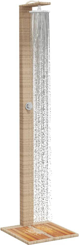 Bay Isle Home Free Standing Outdoor Shower and Footwash Spout Beige 224cm H X 55cm W X 50cm D