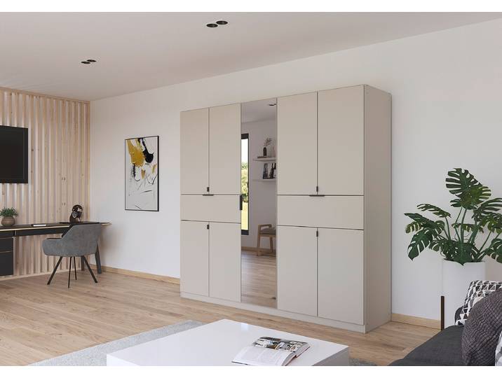 Armoire à portes battantes Joker avec 226cm Beige/Cachemire