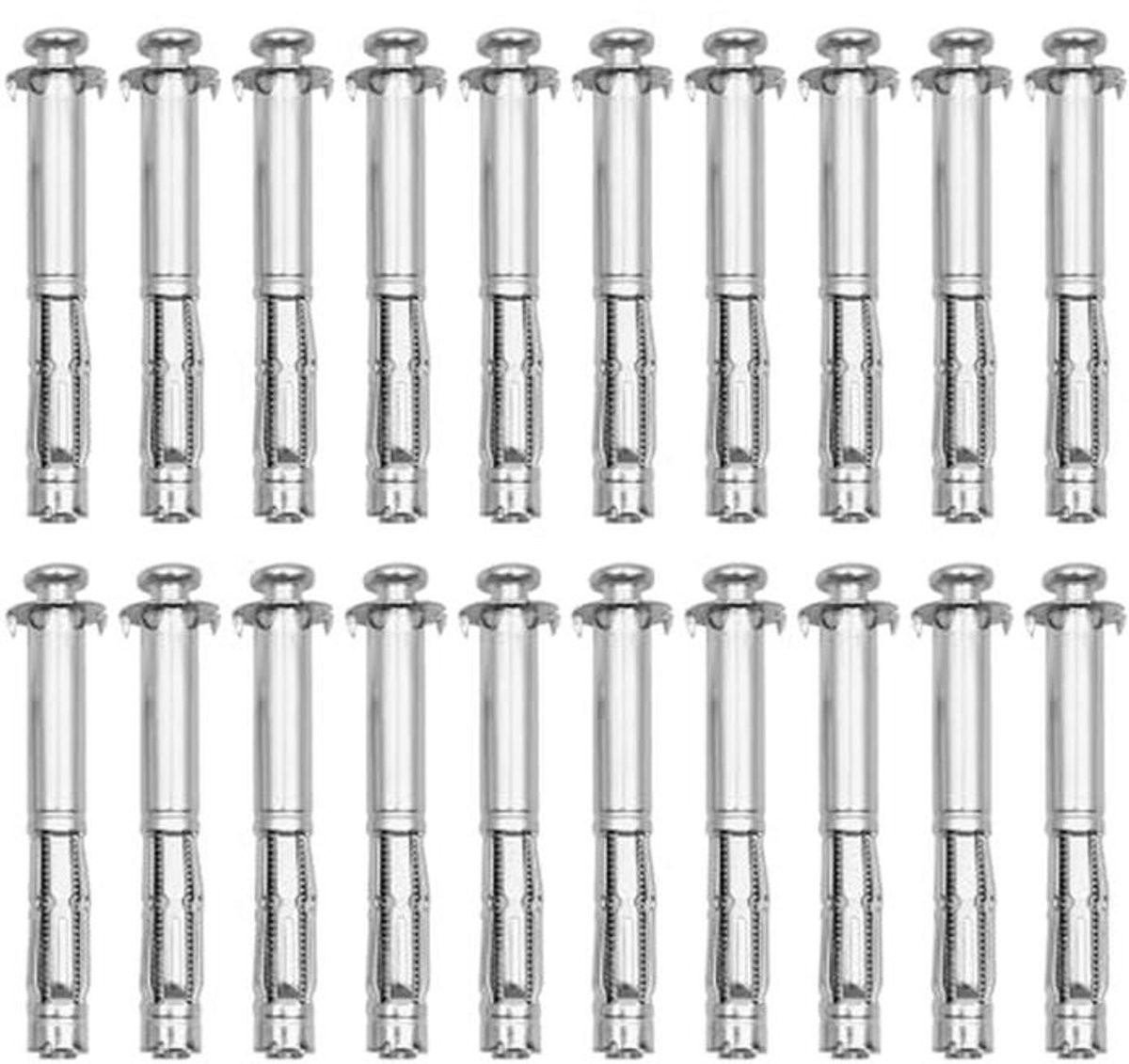 Hollewandpluggen - 20 stuks metalen spreidpluggen voor gipsplaten
