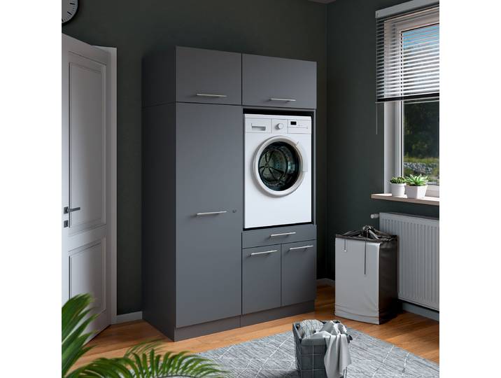 Set de buanderie O 200cm Gris/Anthracite