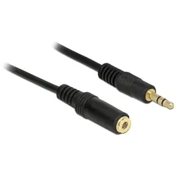 DeLOCK 3.5mm M-F, 1m Audio-Kabel Schwarz