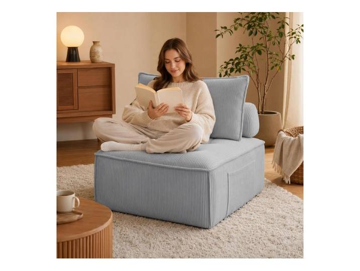 FELIXLEO Sitzsack Modular Cube Armless Sofa Stuhl Oversized Deep Sitz Corduroy Lazy (1 St)