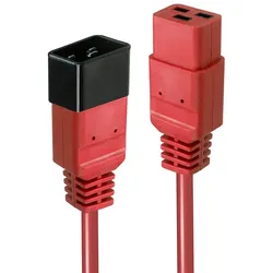 Lindy 30125 Stromkabel Schwarz, Rot 3 m C20-Koppler C19-Koppler