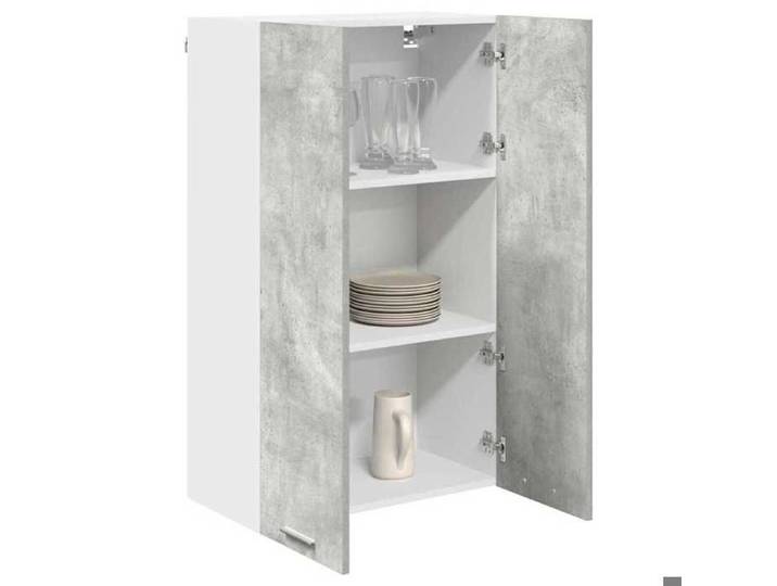 (Vente Chaude)Gris Placard/Armoire Haut - Armoire suspendue - CLOUD - Cabinet de cuisine - Gris béton 60x31x100 cm - Bois d'ingénier
