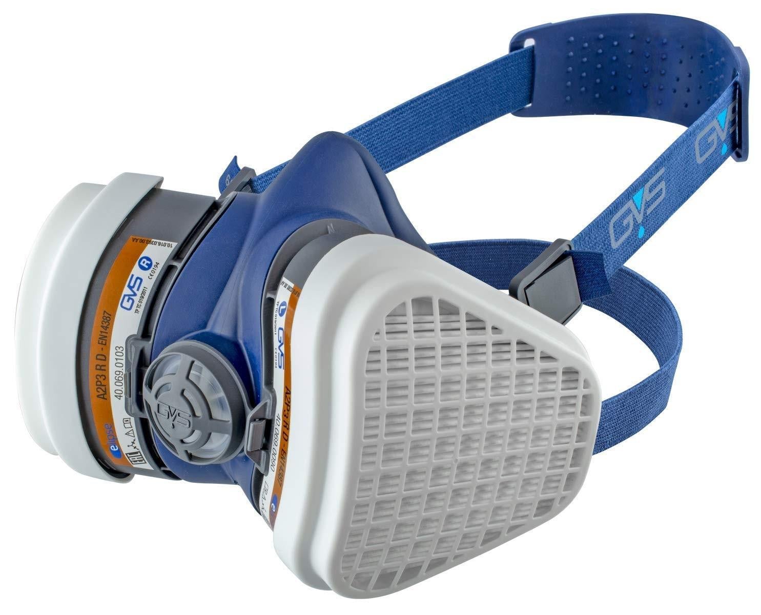 Merkloos Compact Masker met A2P3 Filters voor Organische Gassen en Stof