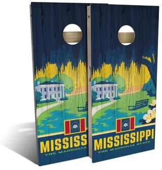 Skip's Garage Mississippi State Pride Outdoor Cornhole Board Set