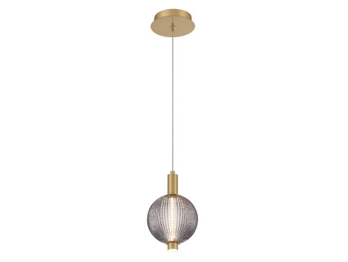 Mini Suspension Acier, Verre Fumé Or Brossé