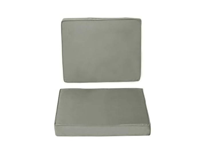 Outsunny Coussins pour Chaise Fauteuil de Jardin Déhoussables Gris Foncé Coussins d'Assise de Dossier\, Déhoussables\, Matelassé\, Rembourré\, Tissu Polyester\, Salon de Jardin Extérieur