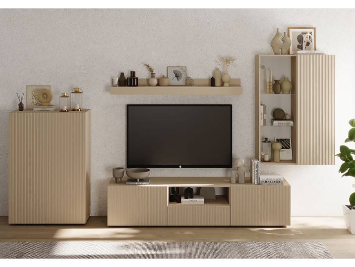 Ensemble de meubles Rio 4 pièces Façade : MDF panneau de fibres de bois à densité moyenne , revêtu Corps : panneau aggloméré revêtu