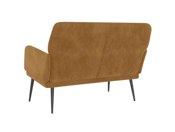 Black Friday  Banc salon - JILL - Banquette/Coffre - Marron 108x79x79 cm - Velours BB283