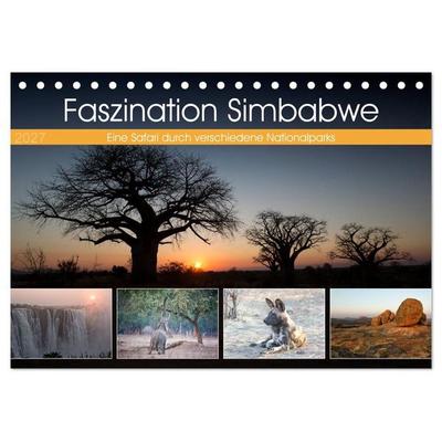 Faszination Simbabwe (Tischkalender 2027 DIN A5 quer), CALVENDO Monatskalender