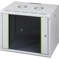 483-mm-Wandschrank, 9 HE, IT-Schrank hellgrau, 9 Höheneinheiten