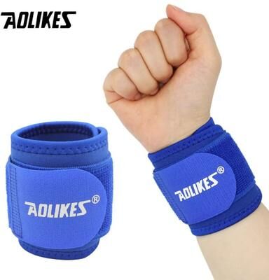 Uplift Essentials Adjustable Wrist Compression Strap And Sport Wrist Support blue