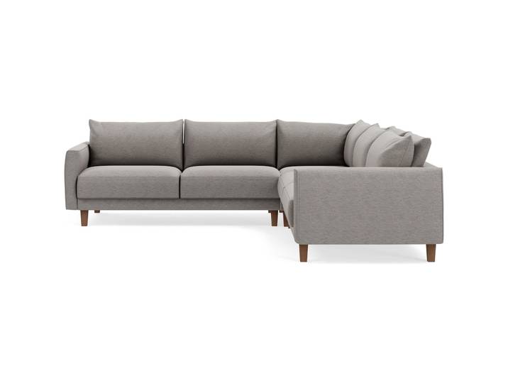 Ecksofa Avena Stoff/Holzfuss walnuss beige B 264 T 264 cm - Möbel Konfigurator: Traummöbel individuell zusammenstellen