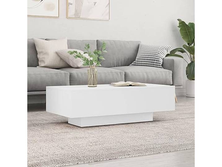 Iiaky Couchtisch Weiß 100x49,5x31 cm Holzwerkstoff Wohnzimmertisch Coutstische Wohnzimmer Tisch FüR Couch MöBel Tische