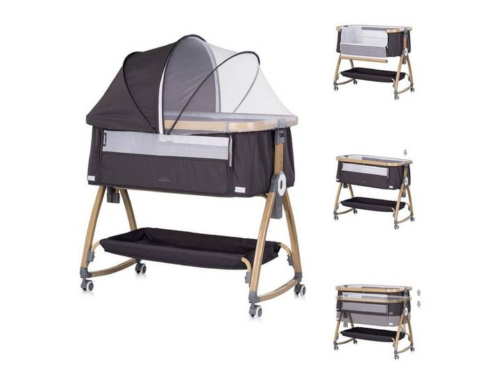 Chipolino Komplettbett Charisma, 84 x 49 cm, Wiegenfunktion, höhenverstellbar, Anti-Reflux, Moskitonetz