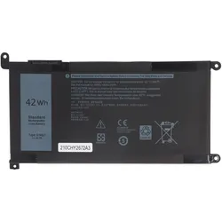 AccuCell Akku Dell ChromeBook 3180 (3684 mAh), Notebook Akku, Schwarz