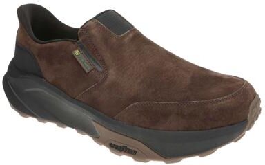 John Deere Built by Skechers Knox-256090 (Men's) Casual Shoes in Chocolate, Size 14 M, Leather/Memory Foam/Rubber