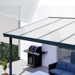 Gutta Terrassendachsystem Premium weiß/anthrazit 812,5 x 406 cm Acryl Klima blue Weiß