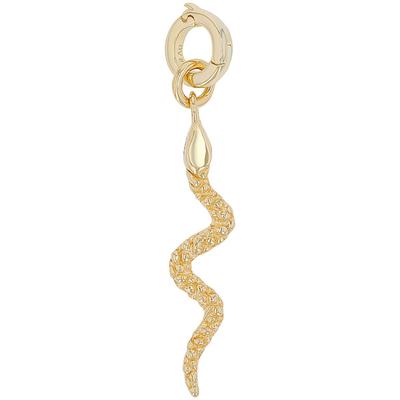 Charm-Einhänger AMOR "Schlangen-Optik", gold (gelbgoldfarben), Charms, Damen, Silber 925 (Sterlingsilber)