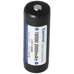 Keeppower 18500 - 2000mAh, 3,6V - 3,7V Li-Ion-Akku geschützt mit Kopf Abmessungen 53x18,5mm