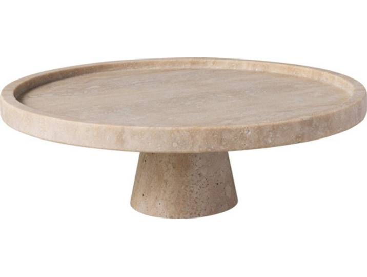 Villeroy & Boch Servierplatte Villeroy & Boch Manufacture Travertine Servierplatte auf Fuss