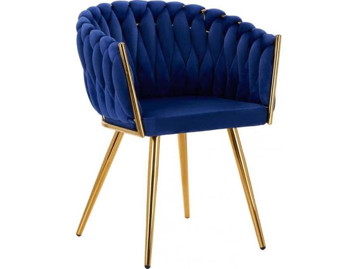 Fauteuil - ACTIVESHOP - 4Rico - Velours bleu marine - 1 place - Design contemporain