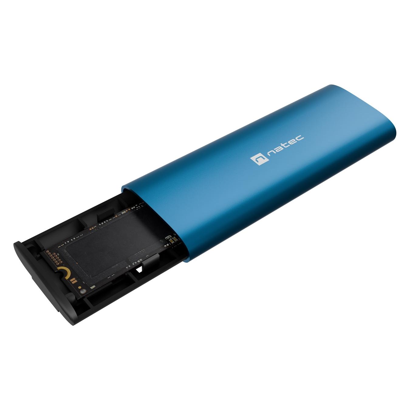 Genesis Natec OBUDOWA SSD ZEWNĘTRZNA NATEC RHINO M.2 NVME LITE USB-C 3.2 GEN 2 HORIZON BLUE (M.2) (NATEC)