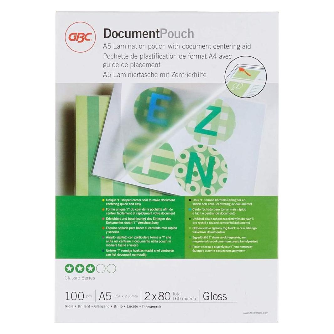 GBC Laminierfolien in Premiumqualität (A5, 100 Stk., 80 µm) (IB575037)