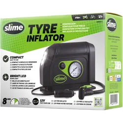 SLIME Kompressor 12V mit Analog-Manometer und LED-Licht