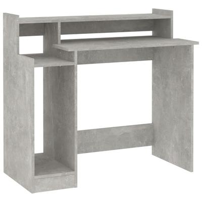 Helloshop26 - Schreibtisch Tisch Arbeitsplatz Computermöbel Schreibtisch mit LED-Beleuchtung 97 x 45 x 90 cm Holzwerkstoff grau 02_0023804