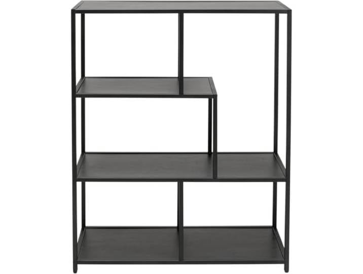 Kare Design Regal Loftie, Schwarz, Konsole, offenes Regal, Ablage, Stahlgestell, Wohnzimmer, Schlafzimmer, Flur, 100x77x30 cm (H-B-T)