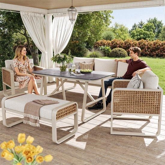 Gartenbank Waschbar Verstellbar Kissen Terrasse